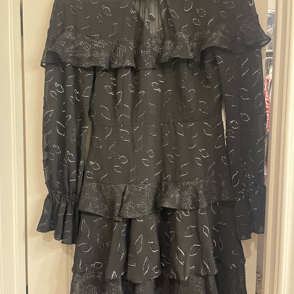 BCBGMaxAzria Black Dress with Silver Details